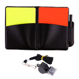 Maxbell Soccer Referee Cards Set PVC Football Yellow and Red Card for Outdoor Sports With Book Whistle