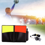 Maxbell Soccer Referee Cards Set PVC Football Yellow and Red Card for Outdoor Sports With Book Whistle