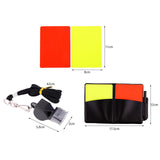 Maxbell Soccer Referee Cards Set PVC Football Yellow and Red Card for Outdoor Sports With Book Whistle