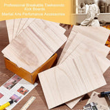 Maxbell 10 Pieces Wood Breaking Board Hitting Portable Wood Taekwondo Breaking Board 0.5cm thickness