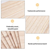 Maxbell 10 Pieces Wood Breaking Board Hitting Portable Wood Taekwondo Breaking Board 0.7cm thickness