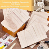 Maxbell 10 Pieces Wood Breaking Board Hitting Portable Wood Taekwondo Breaking Board 0.7cm thickness