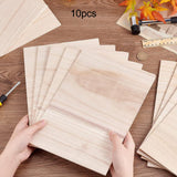 Maxbell 10 Pieces Wood Breaking Board Hitting Portable Wood Taekwondo Breaking Board 0.7cm thickness