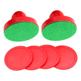 Maxbell Air Hockey Pushers and Air Hockey Pucks Goal Handles Paddles for Game Tables Red