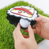 Maxbell Golf Ball Towel with Clip with Retractable Keychain Buckle Golf Ball Cleaner Dog Beige