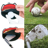 Maxbell Golf Ball Towel with Clip with Retractable Keychain Buckle Golf Ball Cleaner Dog Beige