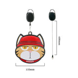 Maxbell Golf Ball Towel with Clip with Retractable Keychain Buckle Golf Ball Cleaner Cat Brown