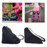 Maxbell Roller Skate Bag Skating Shoes Carrying Bag for Figure Skates for Boys Girls All Black