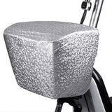 Maxbell Bike Basket Cover Bike Basket Liner for Tricycles Motorcycles Mountain Bikes M Silver