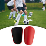 Maxbell Mini Soccer Shin Guards Protector Soccer Equipment for Children Kids Outdoor Red 10x6cm