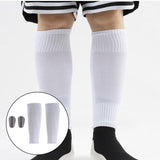 Maxbell 2Pcs Miniature Shin Guards with Socks Soccer Equipment for Adult Kids Sports