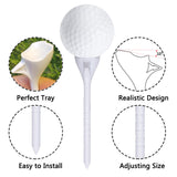 Maxbell 10 Degrees Golf Tees Golf Tees Rhombic for Outdoor Practice Golf Accessories white