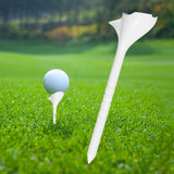 Maxbell 10 Degrees Golf Tees Golf Tees Rhombic for Outdoor Practice Golf Accessories white