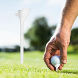 Maxbell 10 Degrees Golf Tees Golf Tees Rhombic for Outdoor Practice Golf Accessories white