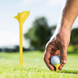 Maxbell 10 Degrees Golf Tees Golf Tees Rhombic for Outdoor Practice Golf Accessories yellow