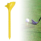 Maxbell 10 Degrees Golf Tees Golf Tees Rhombic for Outdoor Practice Golf Accessories yellow