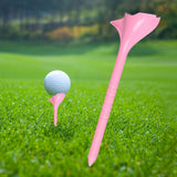 Maxbell 10 Degrees Golf Tees Golf Tees Rhombic for Outdoor Practice Golf Accessories pink