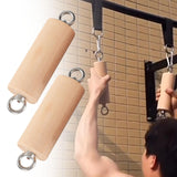 Maxbell Pull up Handles Grips Wood for Weight Training Indoor and Outdoor Kettlebell