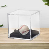 Maxbell Baseball Display Case Square Clear Fits Official Size Ball Dustproof Acrylic