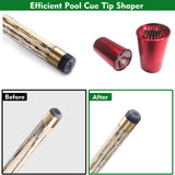 Maxbell Pool Cue Shaper Cue Tip Shaper Cue Tips Aerator Lightweight Snooker Supplies red