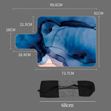 Maxbell Pilates Reformer Mat Towel Portable Non Slip for Home Yoga Strength Training Blue