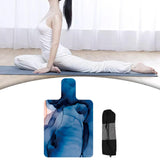 Maxbell Pilates Reformer Mat Towel Portable Non Slip for Home Yoga Strength Training Blue