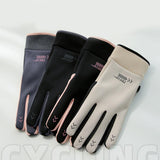 Maxbell Winter Warm Cycling Gloves Non Slip for Men Women for Running Sports Outdoor Black and pink