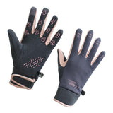 Maxbell Winter Warm Cycling Gloves Non Slip for Men Women for Running Sports Outdoor Gray and pink