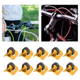 Maxbell 10x Bike Cable Clips Bicycle Brake Housing Buckle for Cycling Mountain Bikes Gold