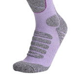 Maxbell Womens Ski Socks Non Slip Cuff Knee High Socks for Camping Skiing Skating Purple