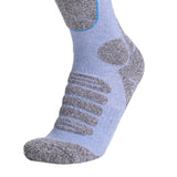 Maxbell Womens Ski Socks Non Slip Cuff Knee High Socks for Camping Skiing Skating Blue