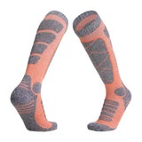Maxbell Womens Ski Socks Non Slip Cuff Knee High Socks for Camping Skiing Skating Orange