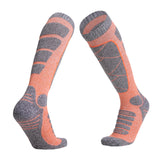 Maxbell Womens Ski Socks Non Slip Cuff Knee High Socks for Camping Skiing Skating Orange