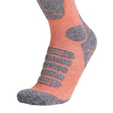 Maxbell Womens Ski Socks Non Slip Cuff Knee High Socks for Camping Skiing Skating Orange