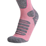 Maxbell Womens Ski Socks Non Slip Cuff Knee High Socks for Camping Skiing Skating Pink