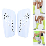 Maxbell Soccer Shin Guards Compact Gear Football Training Shin Guards for Boys Girls White