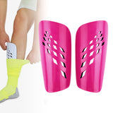 Maxbell Soccer Shin Guards Compact Gear Football Training Shin Guards for Boys Girls Rose Red