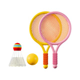 Maxbell Children's Badminton Tennis Set Lightweight for Beginner Players Girls Beach Pink Yellow