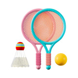Maxbell Children's Badminton Tennis Set Lightweight for Beginner Players Girls Beach Pink Blue
