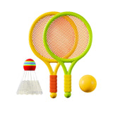 Maxbell Children's Badminton Tennis Set Lightweight for Beginner Players Girls Beach Yellow Green