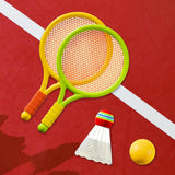 Maxbell Children's Badminton Tennis Set Lightweight for Beginner Players Girls Beach Yellow Green