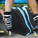 Maxbell Roller Skating Bag Handbag for Ice Hockey Skate Outdoor Sports Inline Skates blue