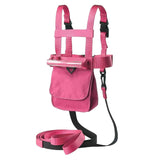 Maxbell Kids Ski and Snowboard Harness Trainer Ski Harness for Skating Winter Sports Rose Red