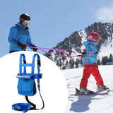 Maxbell Kids Ski and Snowboard Harness Trainer Ski Harness for Skating Winter Sports Blue