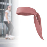 Maxbell Sweatband Hairband Moisture Wicking Head Tie for Tennis Working Out Athletic Pink