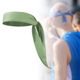 Maxbell Sweatband Hairband Moisture Wicking Head Tie for Tennis Working Out Athletic Green