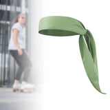 Maxbell Sweatband Hairband Moisture Wicking Head Tie for Tennis Working Out Athletic Green