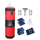Maxbell PU Punching Bag Hanging Unfilled Punching Bag for Kids Home Gym Martial Arts Red 120cm