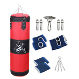 Maxbell PU Punching Bag Hanging Unfilled Punching Bag for Kids Home Gym Martial Arts Red 120cm