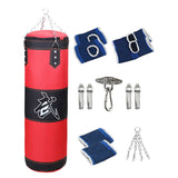 Maxbell PU Punching Bag Hanging Unfilled Punching Bag for Kids Home Gym Martial Arts Red 120cm